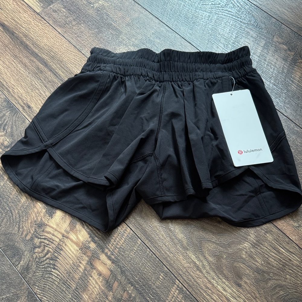 lululemon athletica Women's Jet Black Athletic Shorts 4” tracker short